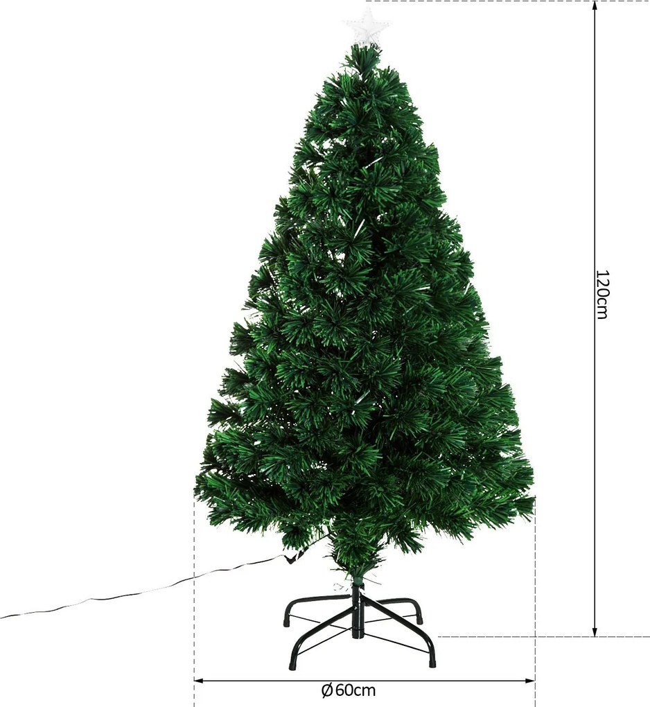 Choinka sztuczna zielona 120 cm homcom