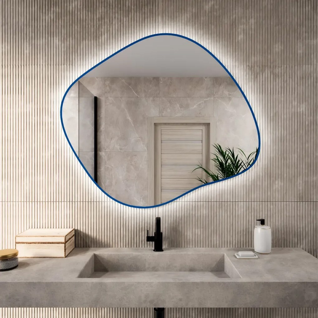 Lustro łazienkowe CLOUD COLORS LED 100x86cm kolor ramki do wyboru BALTICA DESIGN