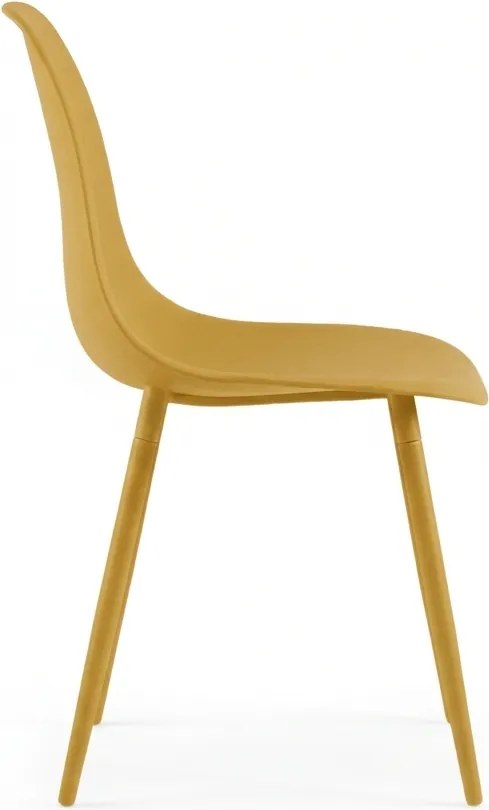 Krzesło do kuchni OSAKA plastikowe, musztardowe