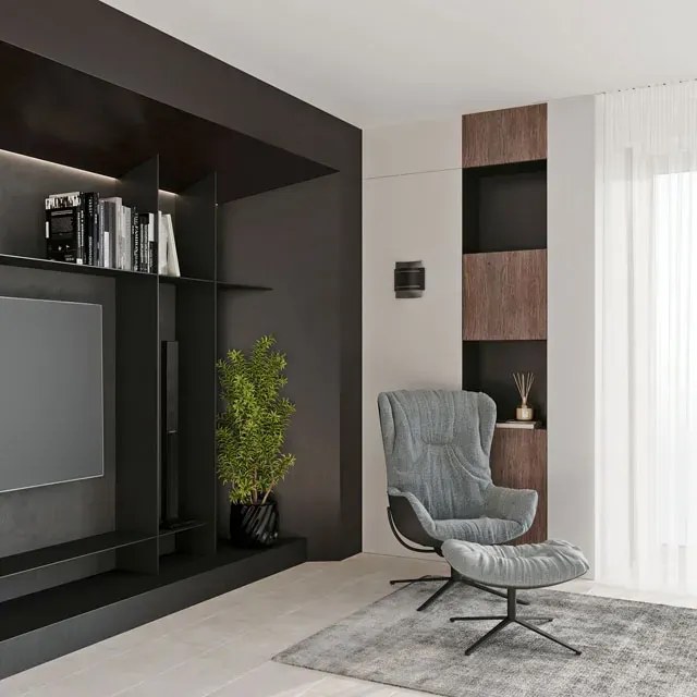 Czarny nowoczesny kinkiet - S173-Pertis