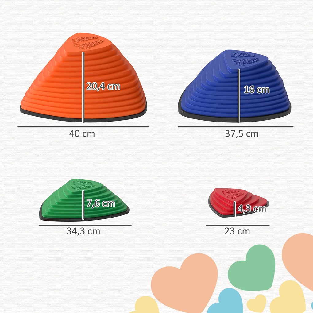 AIYAPLAY Zestaw 9 Trittsteine, design antypoślizgowy, do użytku wewnętrznego i zewnętrznego, łatwe do układania, kolorowe