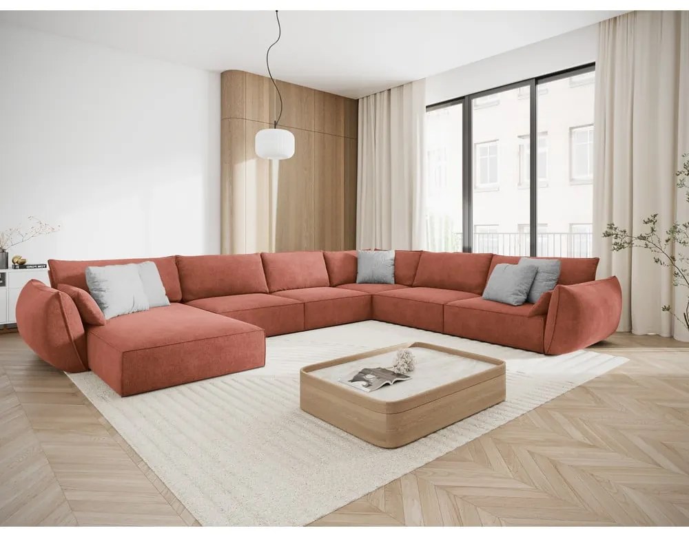 Czerwony narożnik (prawostronny) Vanda – Mazzini Sofas
