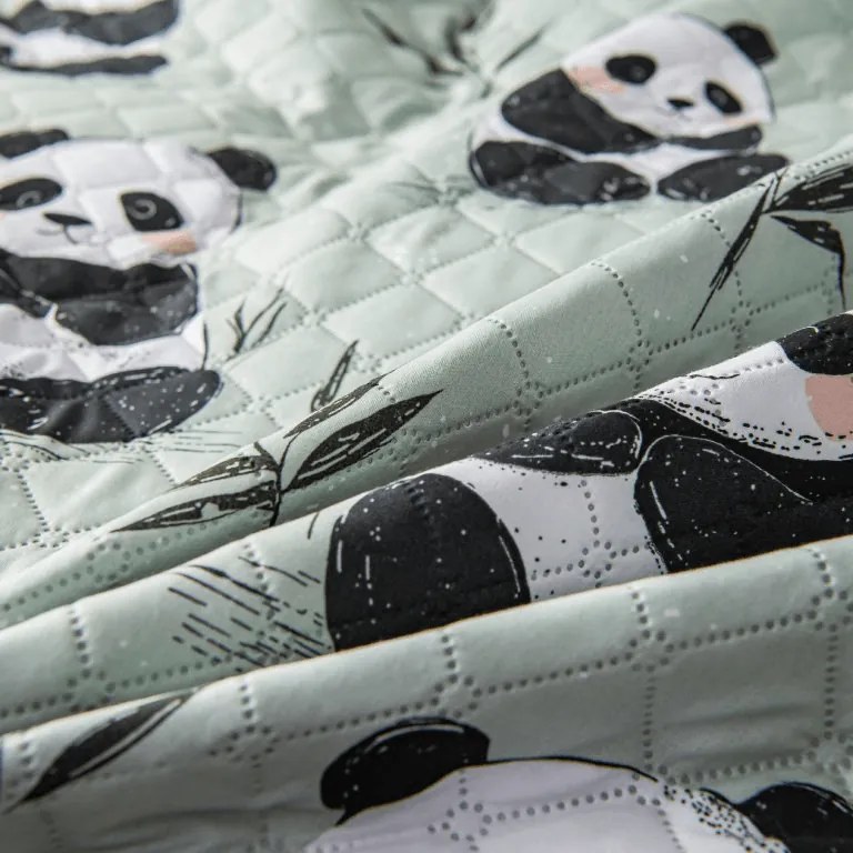Narzuta na łóżko PANDA RELAX zielony Rozmiar: 170 x 210 cm