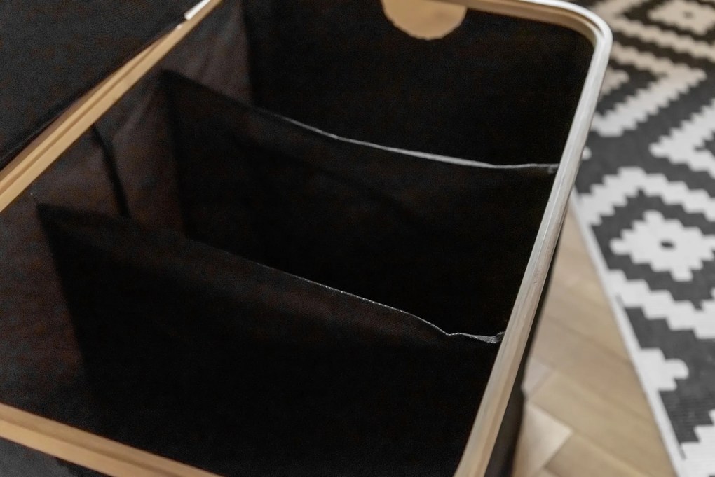 Kosz na pranie, bambus, 57 x 50 x 37, Trio Ecori, WENKO