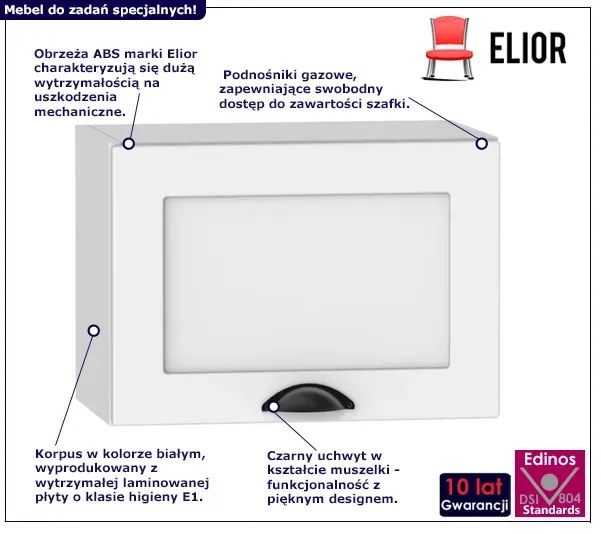 Biała szafka okapowa do kuchni 50 cm P1-Z52