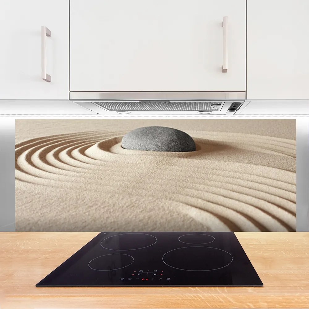 Panel Szklany do Kuchni Artystyczna Struktura Piaskowca