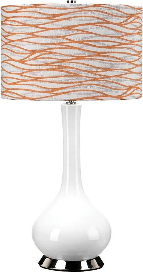Elstead MILO-PN-TL-LORA - Lampa stołowa MILO 1xE27/60W/230V biała/pomarańczowa
