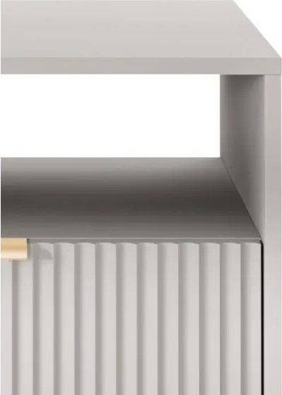 NAYA Stolik nocny S 54 szary | złoty stelaż