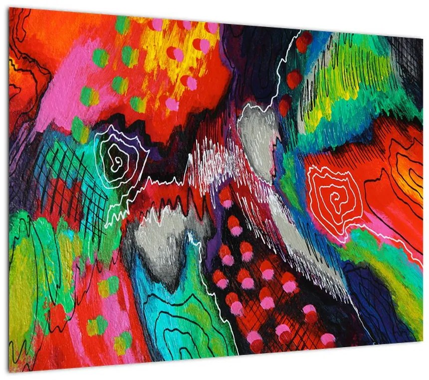 Abstrakcyjny obraz - kolory (70x50 cm)