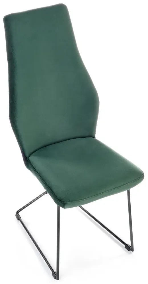 Krzesło K485 VELVET ciemnozielone HALMAR