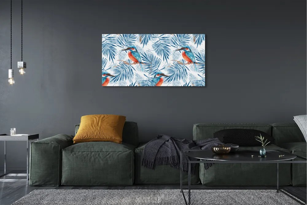 Duży obraz na płótnie Malowany Ptak na Gałęzi