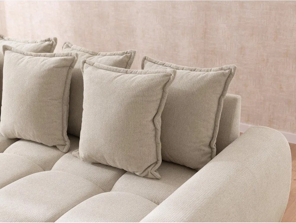 Beżowy narożnik (prawostronny/z szezlongiem) Albane – Ropez