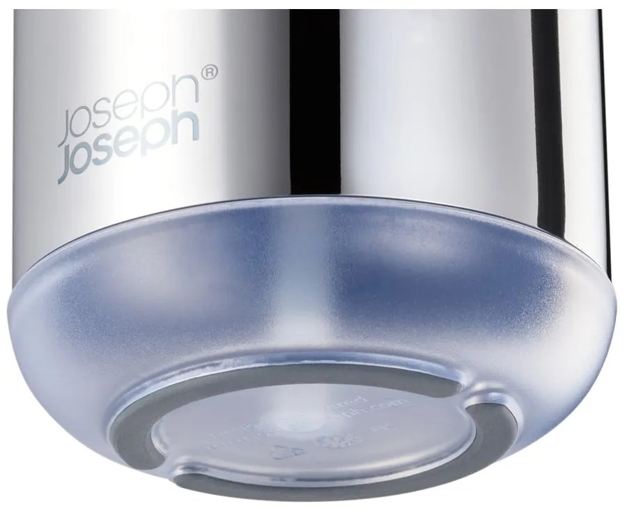 Dozownik do mydła ze stali nierdzewnej w kolorze srebra z połyskiem 300 ml EasyStore Luxe – Joseph Joseph