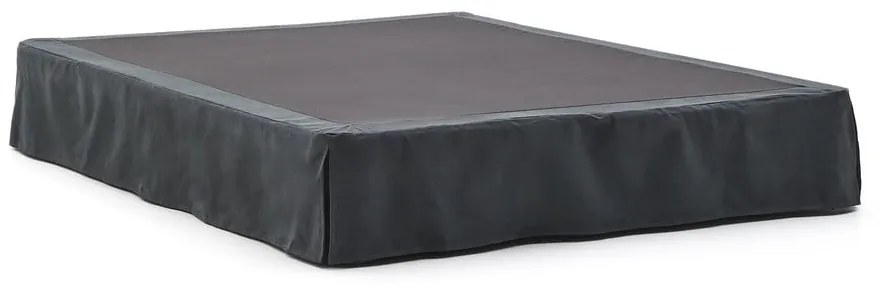 Antracytowe tapicerowane łóżko dwuosobowe 160x200 cm Jaira – Kave Home