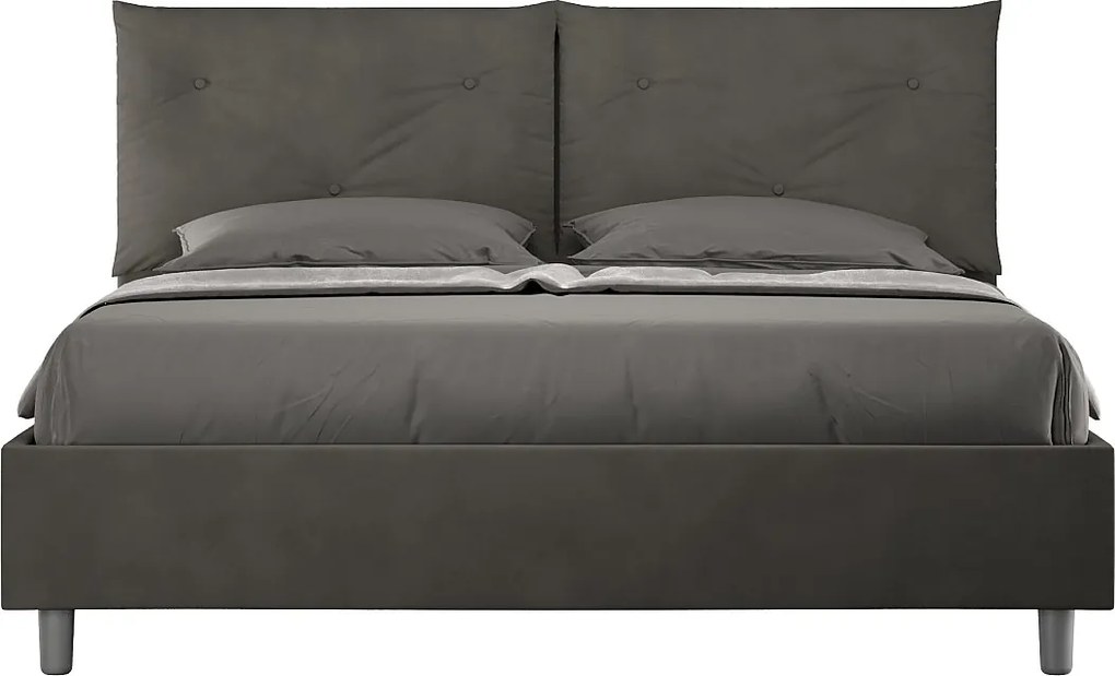 Łóżko bez stelaża tapicerowane 160x190 microfibra Szary Appia