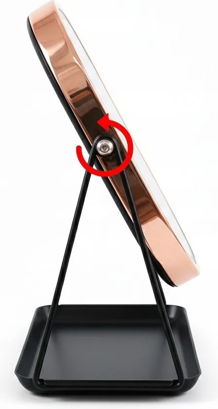 Lusterko Do Makijażu PREMIUM METALOWE Kosmetyczne PODŚWIETLANE LED | VOLAN