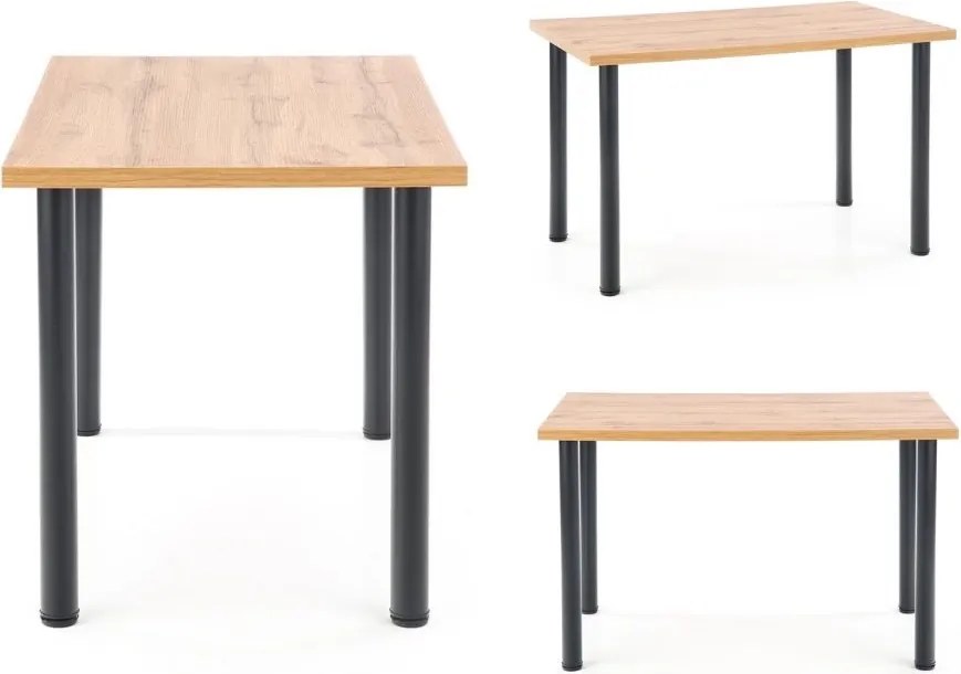 Stół jadalniany na czterech czarnych nogach Modex 2 120