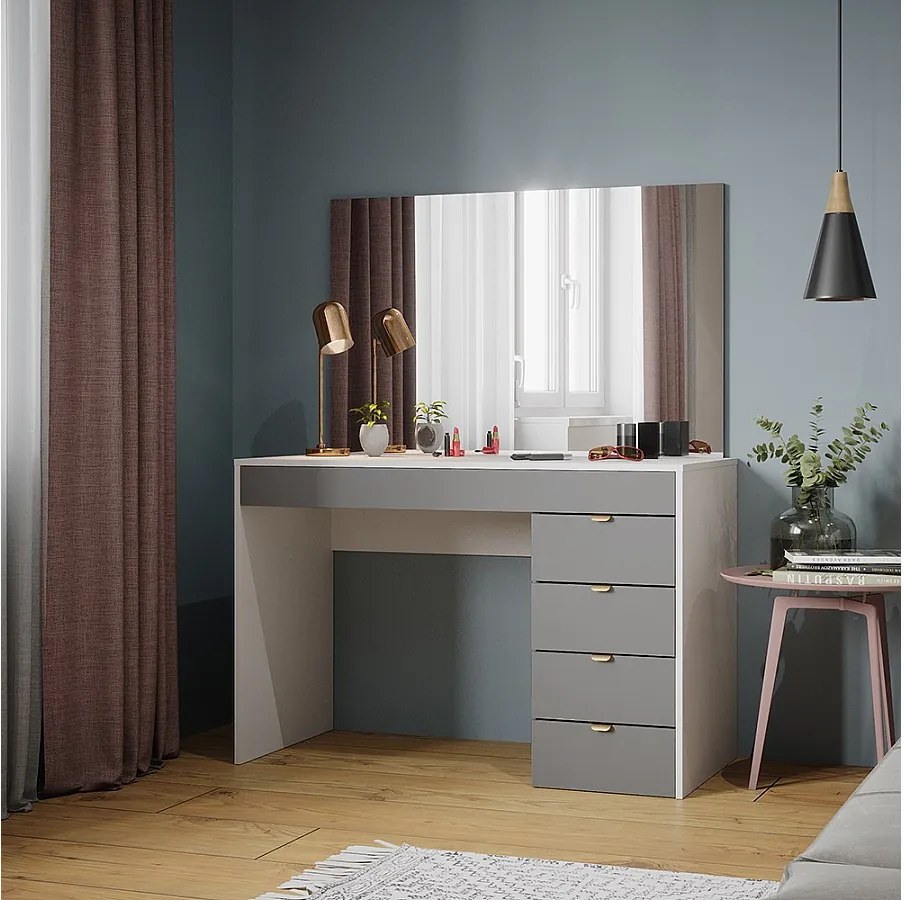 Stolik do przebierania biały/szary/szary 115x55x76 elise