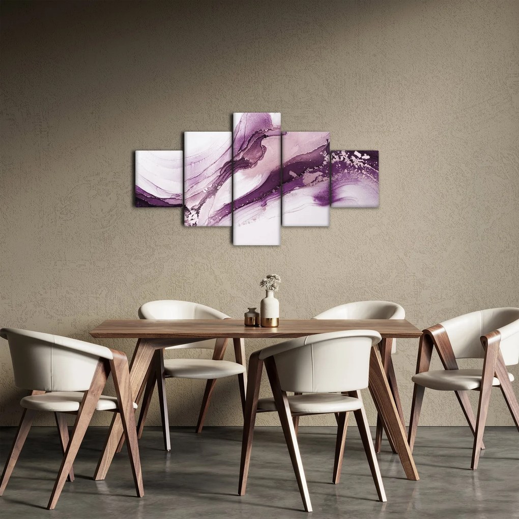 Obraz - Fioletowy płyn artystyczny (125x70 cm)