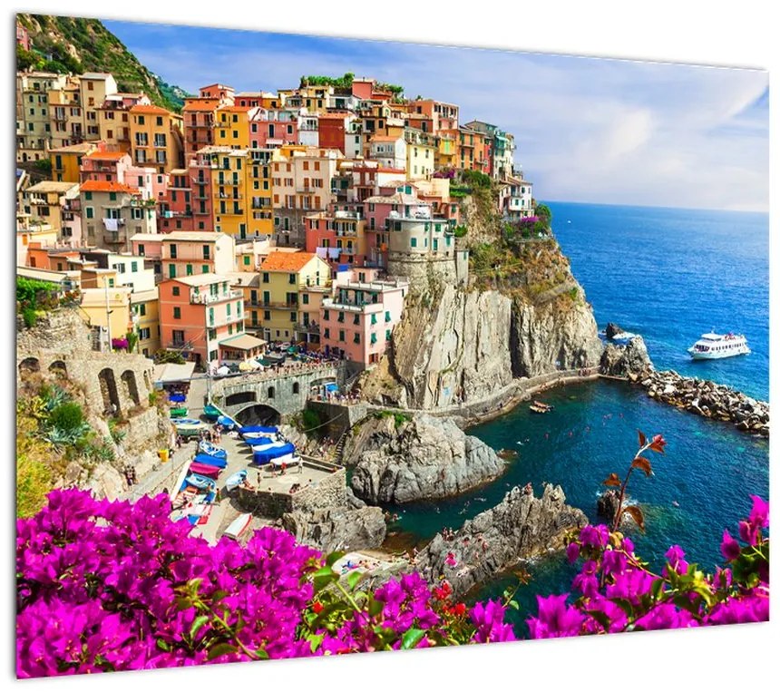 Obraz na szkle - Włoska wioska Manarola (70x50 cm)