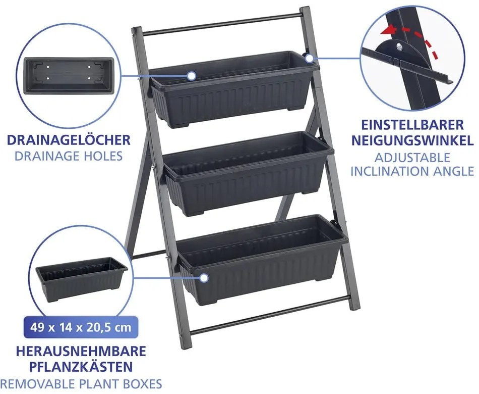 Metalowy kwietnik (wysokość 85 cm) Vertical – Maximex