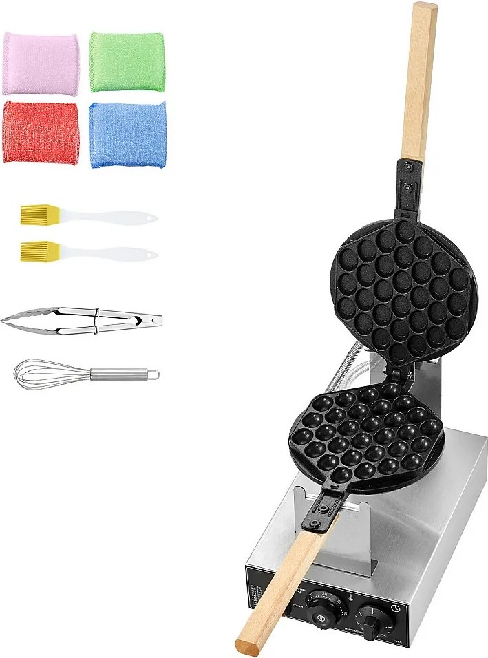 Gofrownica SucceBuy Waffle Maker Commercial 1400W Non-Stick Bubble Waffle Maker do Naleśników Jajecznych