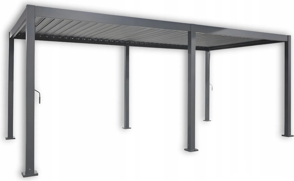 Pergola ogrodowa lamelowa 3x6 m antracyt XT-3652 regulowany dach