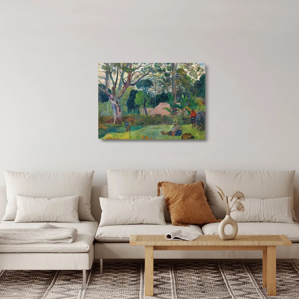 Obraz na szkle - Paul Gauguin, Te raau rahi (The Big Tree), reprodukcje (70x50 cm)