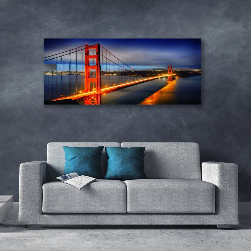 Obraz na płótnie Konstrukcja Stalowego Mostu