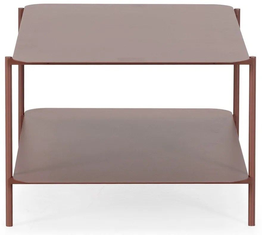 Metalowy stolik w kolorze terakoty 58x90 cm Beatrix – MOME