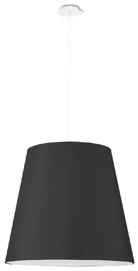 Czarna lampa wisząca ze szklanym kloszem ø 50 cm Tresco – Nice Lamps