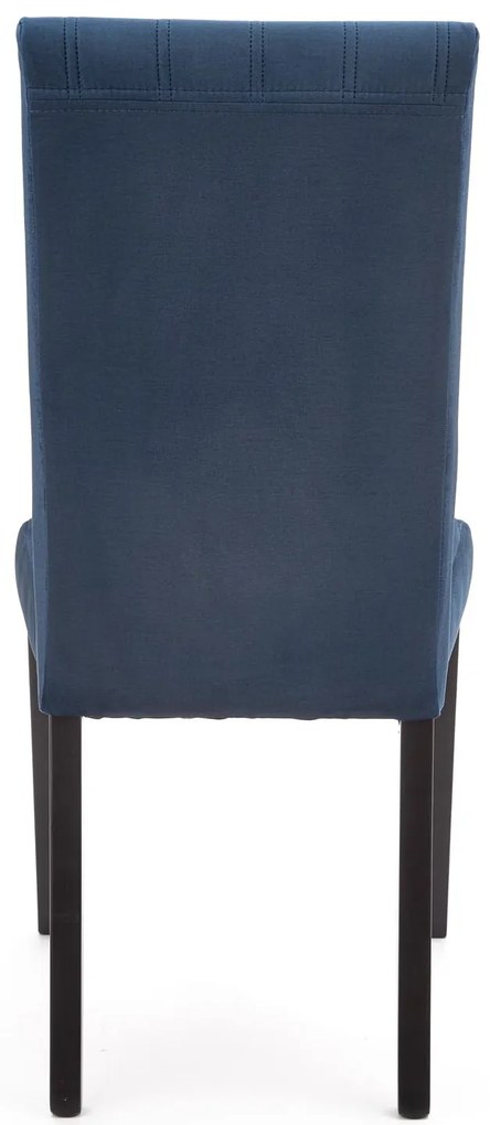 Krzesło drewniane tapicerowane DIEGO 2 velvet pikowany Pasy - MONOLITH 77 (granatowy)