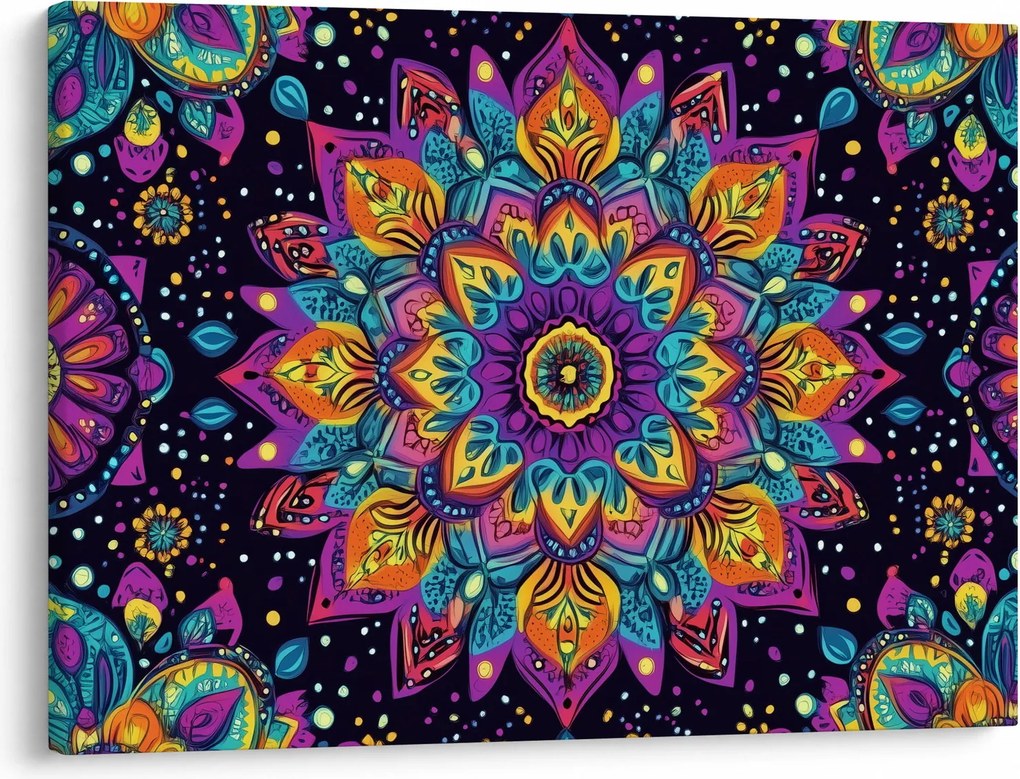 Obraz - Kalejdoskopowa mandala (70x50 cm)