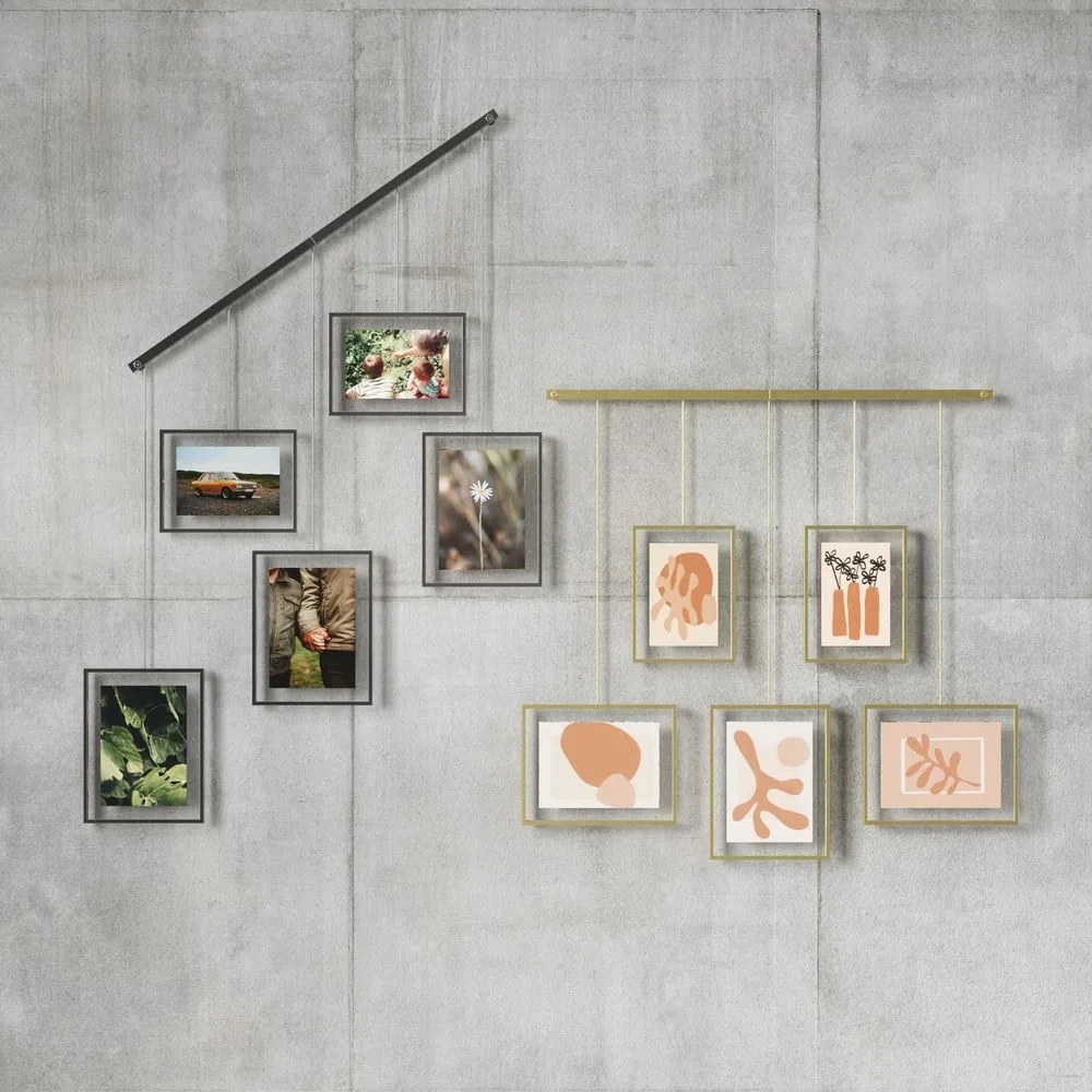 Metalowe ramki ścienne w kolorze złota zestaw 5 szt. 70x80 cm Exhibit – Umbra