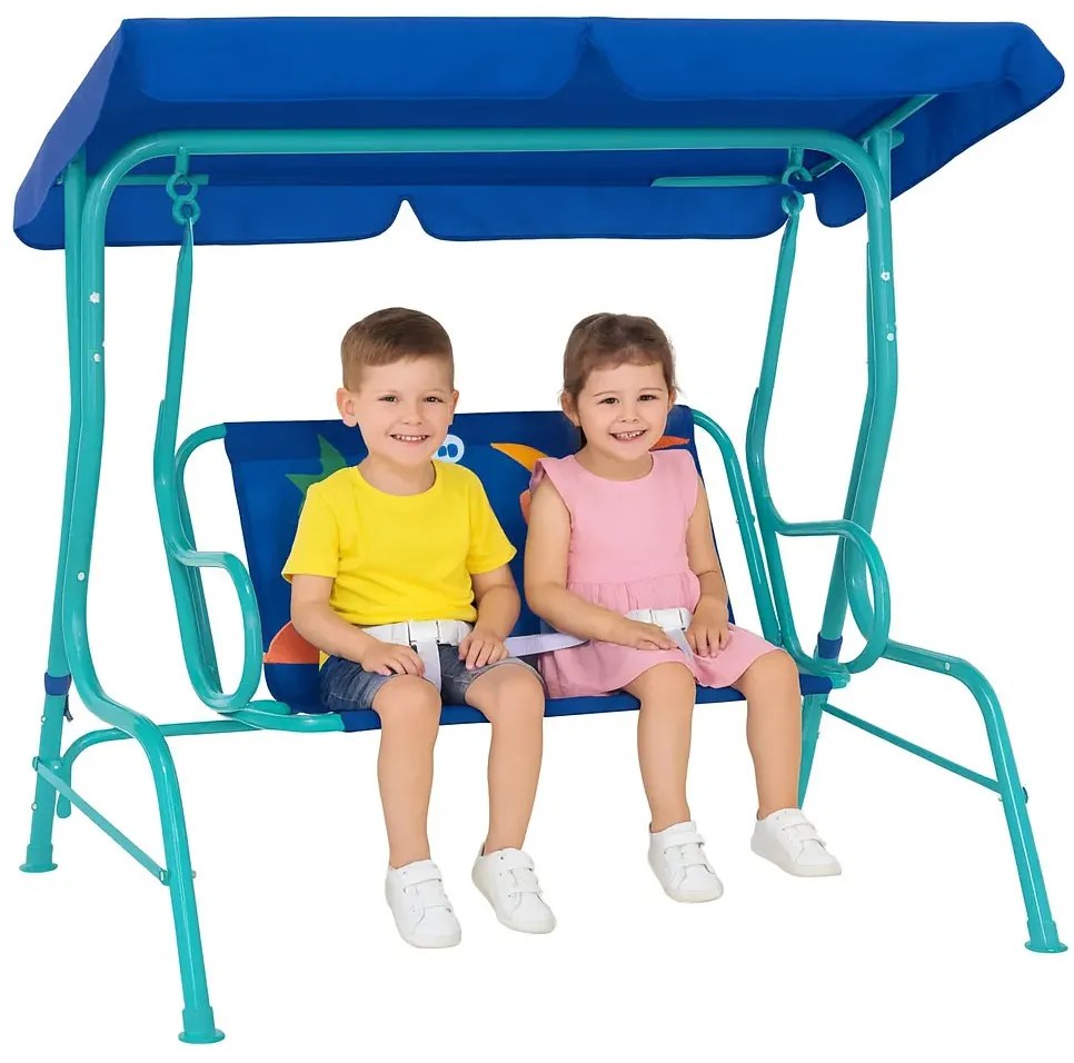 Huśtawka dziecięca ogrodowa z daszkiem B8-C59