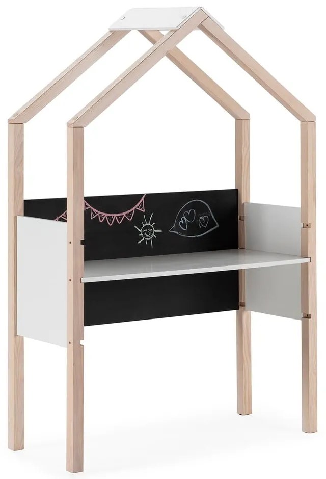 Biurko dziecięce z litego drewna sosnowego 40x100 cm Roxana – Marckeric