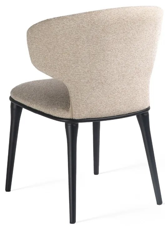 Stylowe krzesło do jadalni Serene, miękka beżowa tkanina, wygoda, solidne wykonanie, idealne do wnętrz z charakterem.