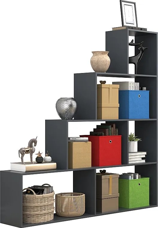 Wood Shelf Room Divider Książki Dubila L