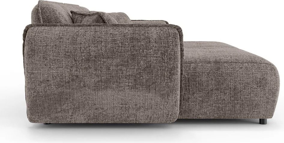 Szarobrązowa sofa z tkaniny szenilowej z szezlongiem 252 cm Nelia Big – Ropez