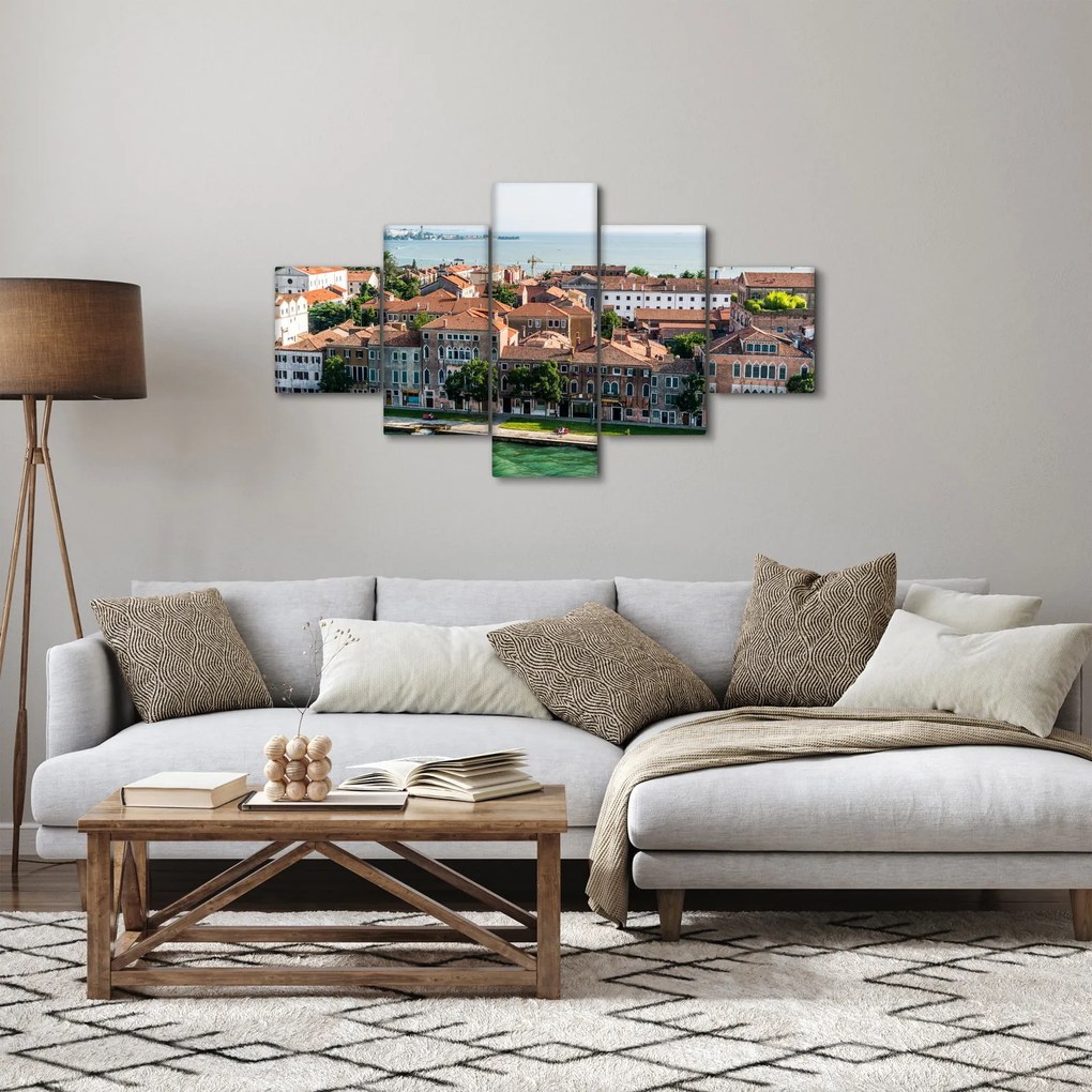 Obraz - Widok miasta z lotu ptaka (125x70 cm)
