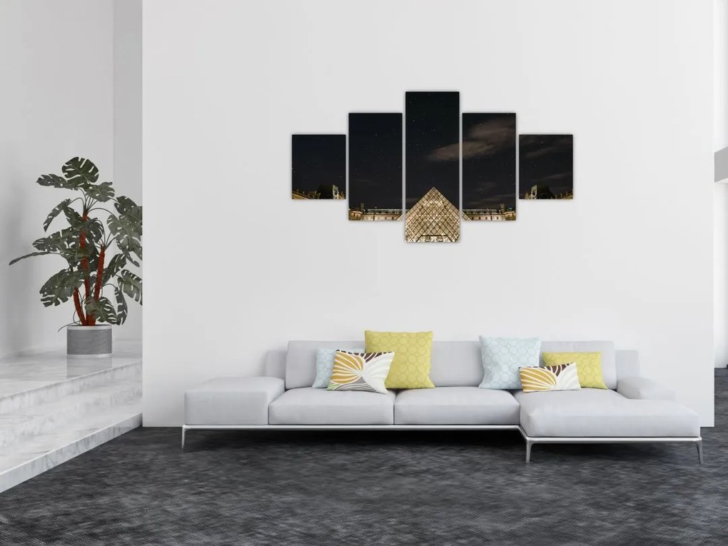Obraz - Luwr w nocy (125x70 cm)