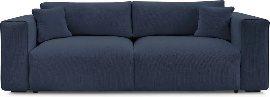 Niebieska rozkładana/ze schowkiem sofa 265 cm Ezechiel – Bobochic Paris