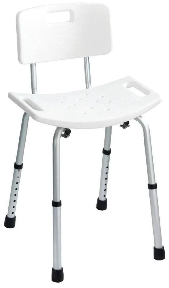 Taboret z oparciem pod prysznic Wenko Stool With Back, 54x49 cm