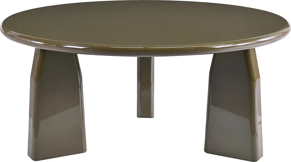 Stolik kawowy z MDF - Lakierowany khaki - ZINAPA