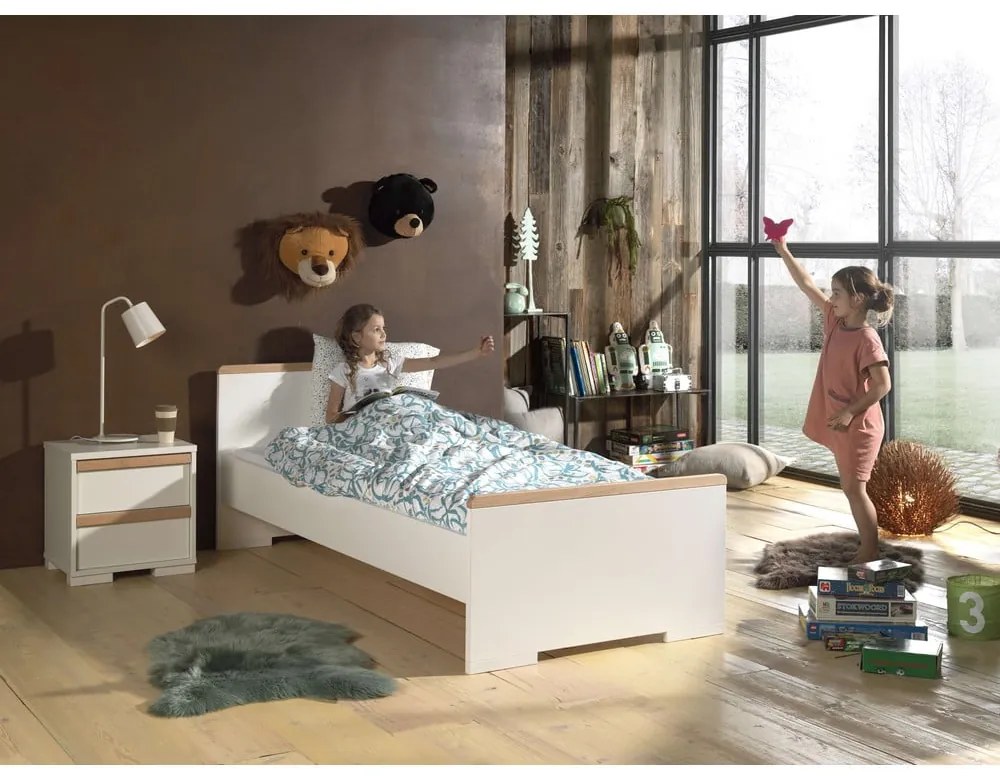 Białe łóżko dziecięce 90x200 cm London – Vipack