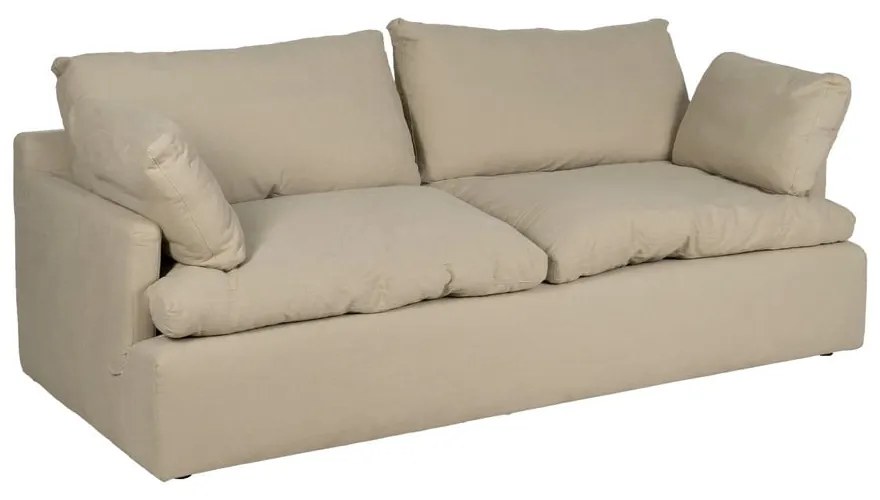 Beżowa lniana sofa 212 cm – Ixia