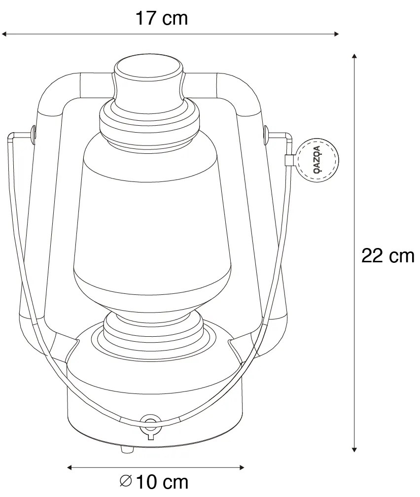 Lampa stołowa akumulatorowa 22 cm IP44 biała - Storm Mini