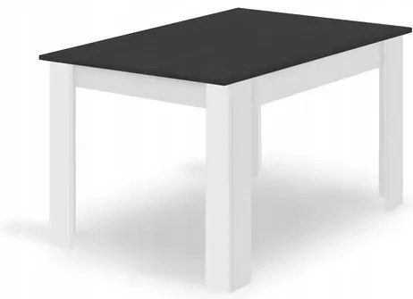 PROMOCJA Czarny stół jadalniany z białymi nogami MADO 120x80 II jakość