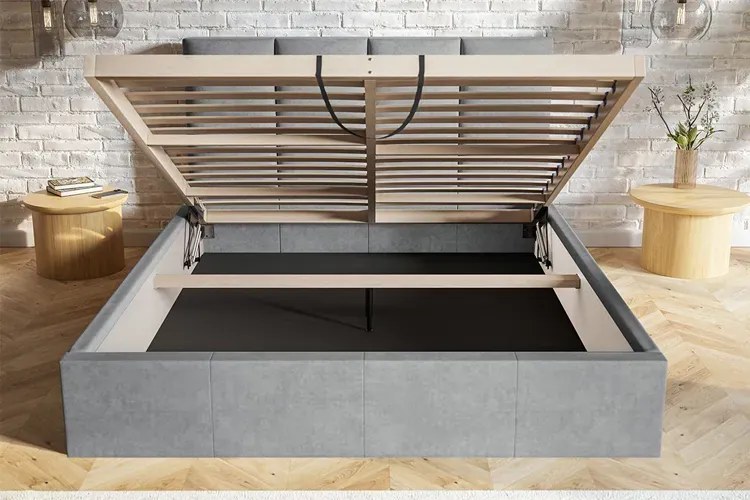 Podwójne łóżko ze schowkiem 140x200 L9-S76