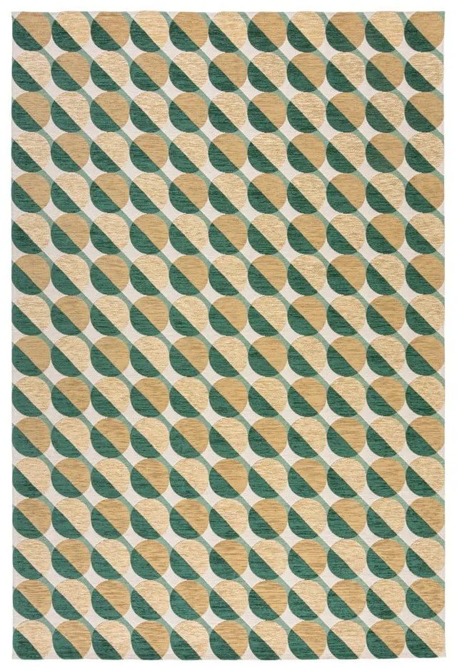 Żółto-zielony dywan 120x170 cm Carlos Circle Geo – Flair Rugs